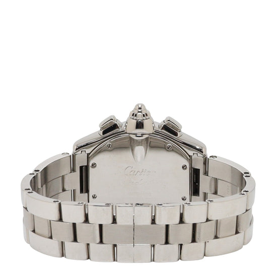 Cartier Roadster XL Stainless Steel Black Chronograph Roman Dial Watch Reference# W62020X6 - Happy Jewelers Fine Jewelry Lifetime Warranty