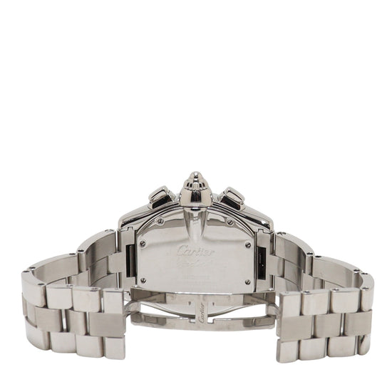 Cartier Roadster XL Stainless Steel Black Chronograph Roman Dial Watch Reference# W62020X6 - Happy Jewelers Fine Jewelry Lifetime Warranty