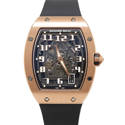 Richard Mille Men's Extra Flat Rose Gold 38mm Skeleton Dial Watch Reference# RM67-01 RG - Happy Jewelers Fine Jewelry Lifetime Warranty
