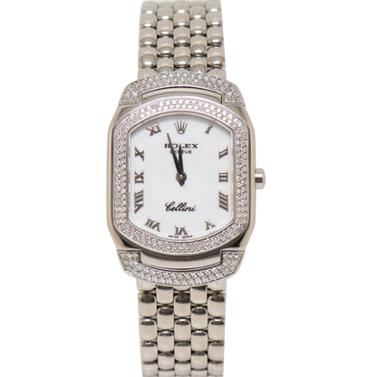 Rolex Cellini White Gold 35 mm x 25 mm White Roman Dial Watch Reference# 6693/9 - Happy Jewelers Fine Jewelry Lifetime Warranty