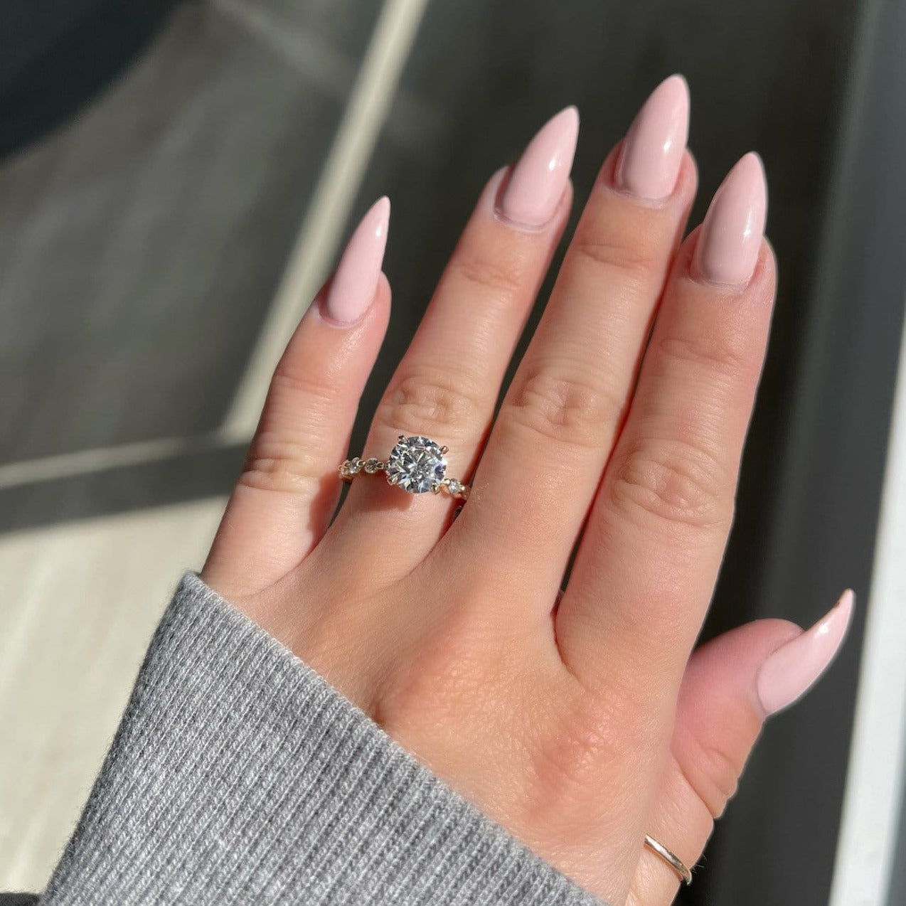 1.64 Carat Round Brilliant Diamond Engagement Ring w/ .39 Carat Half Way Around Diamond Band | 14kt Gold | Engagement Ring Wednesday - Happy Jewelers Fine Jewelry Lifetime Warranty