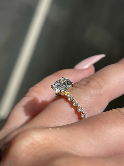1.64 Carat Round Brilliant Diamond Engagement Ring w/ .39 Carat Half Way Around Diamond Band | 14kt Gold | Engagement Ring Wednesday - Happy Jewelers Fine Jewelry Lifetime Warranty
