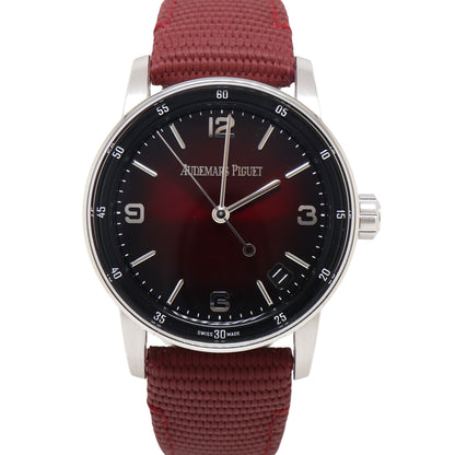 Audemars Piget Code 11.59 41mm White Gold Smoke Burgundy Dial Watch Reference# 15210BC.OO.A500KB.01 - Happy Jewelers Fine Jewelry Lifetime Warranty
