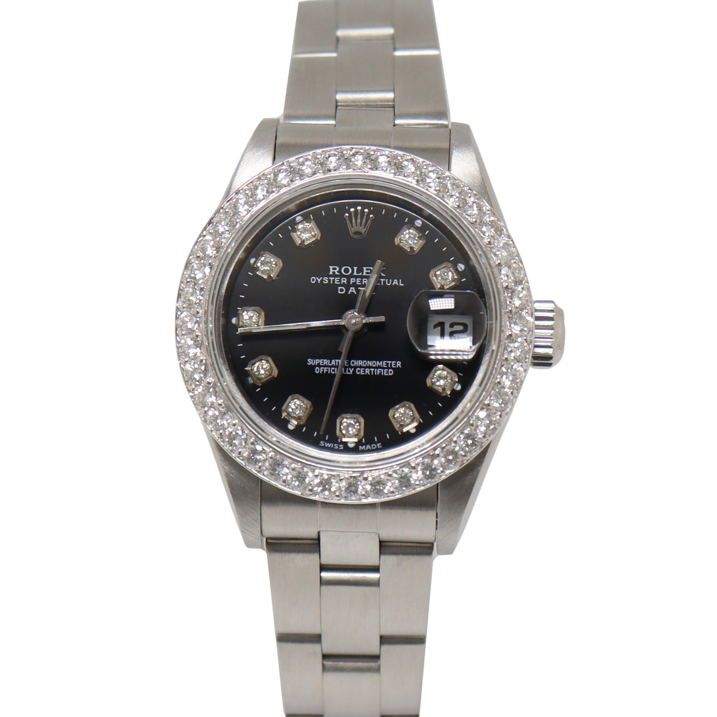 Rolex Datejust Stainless Steel 26mm Black Diamond Dial Watch Reference#: 79160 - Happy Jewelers Fine Jewelry Lifetime Warranty