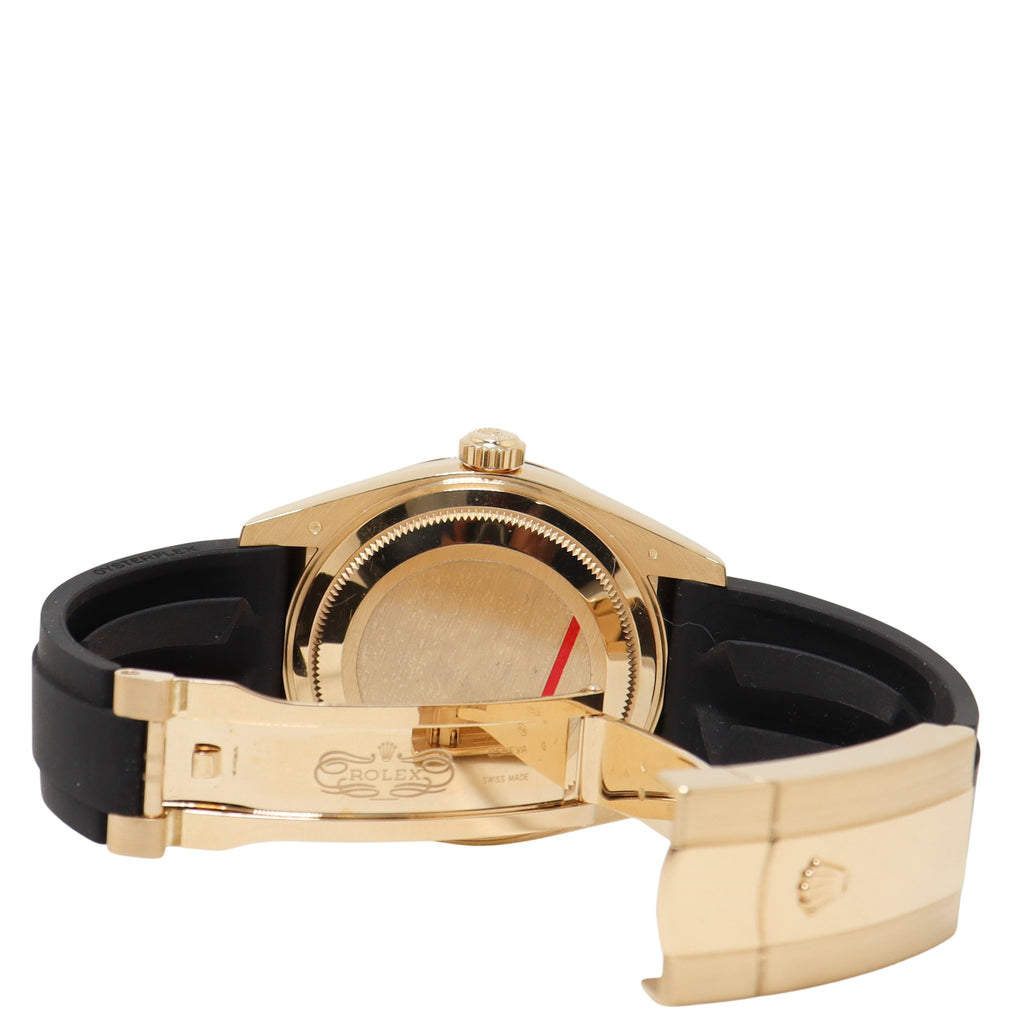 Rolex Sky Dweller Yellow Gold 42mm Champagne Stick Dial Watch Reference#: 326238 - Happy Jewelers Fine Jewelry Lifetime Warranty