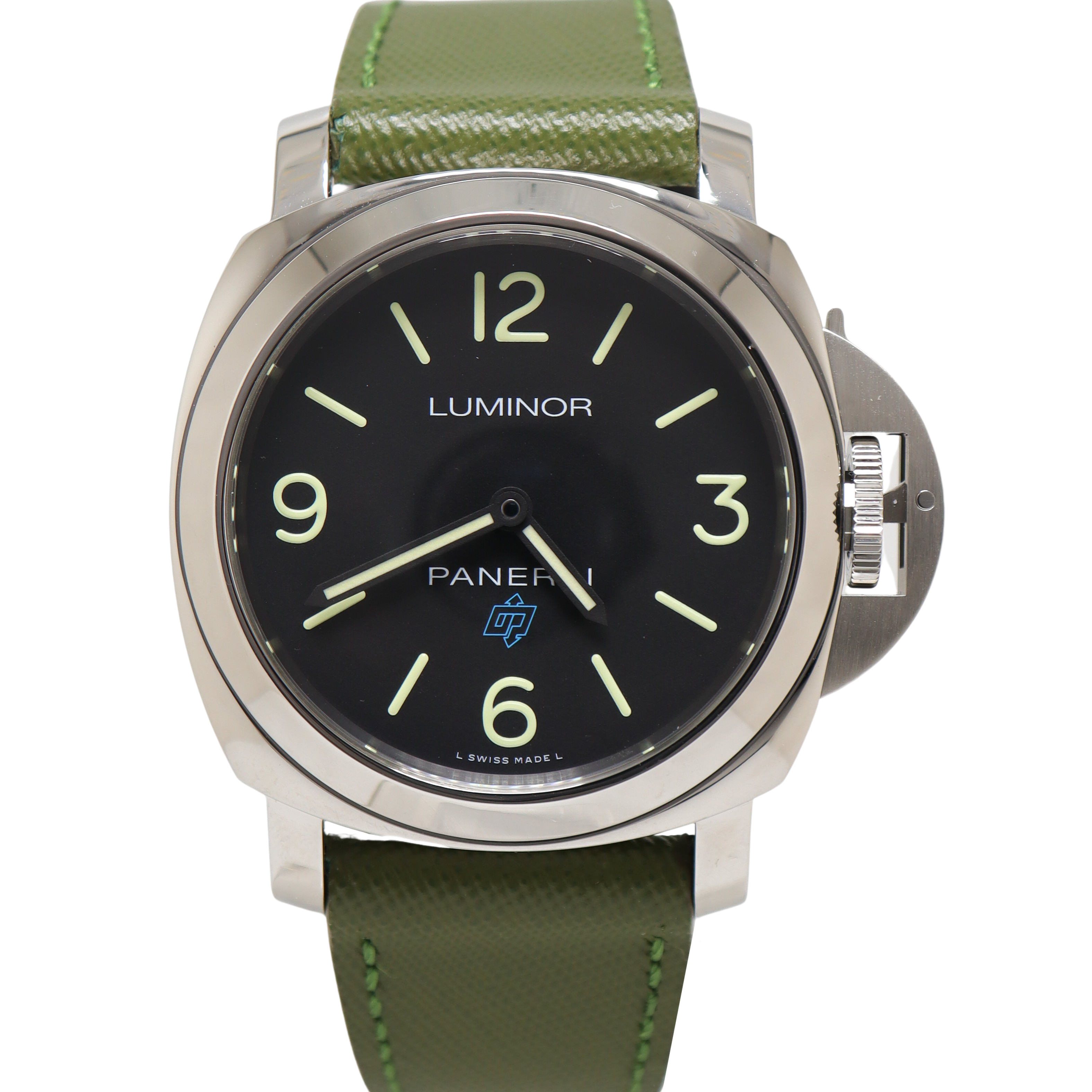 Panerai Luminor Stainless Steel 44mm Black Stick & Arabic Dial Watch Reference#: PAM00774 - Happy Jewelers Fine Jewelry Lifetime Warranty
