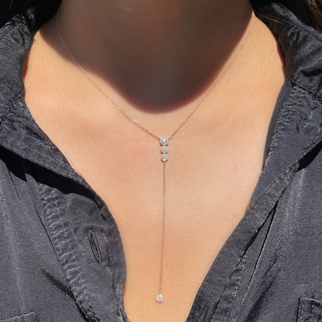 The Eloise Diamond Lariat Necklace - Happy Jewelers Fine Jewelry Lifetime Warranty