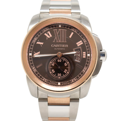 Cartier Calibre De Cartier 42mm Chocolate Brown Roman & Stick Dial Watch Reference: W7100050 - Happy Jewelers Fine Jewelry Lifetime Warranty