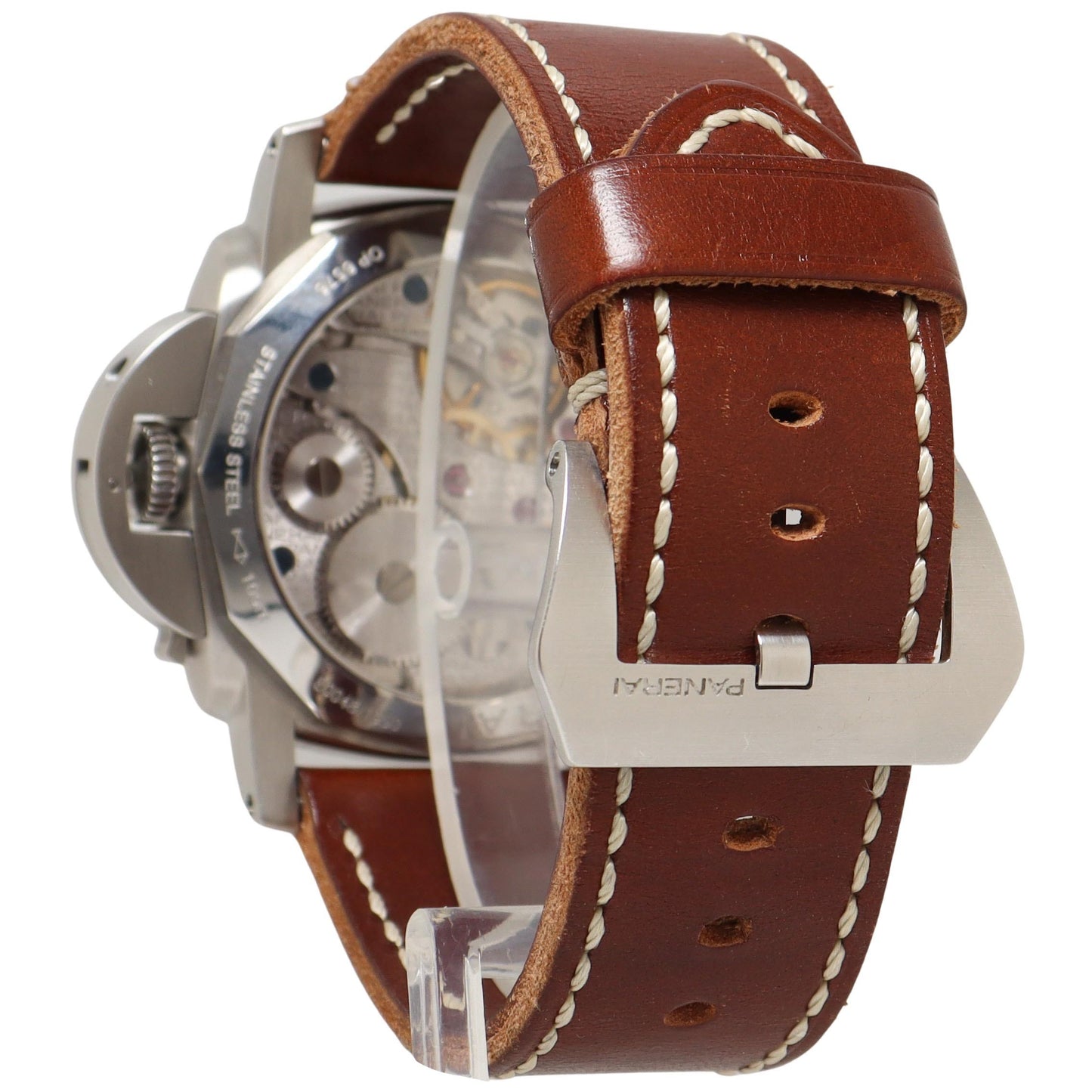 Panerai Luminor 1950 Stainless Steel 47mm Black Roman & Stick Dial Watch Reference# PAM00127 - Happy Jewelers Fine Jewelry Lifetime Warranty