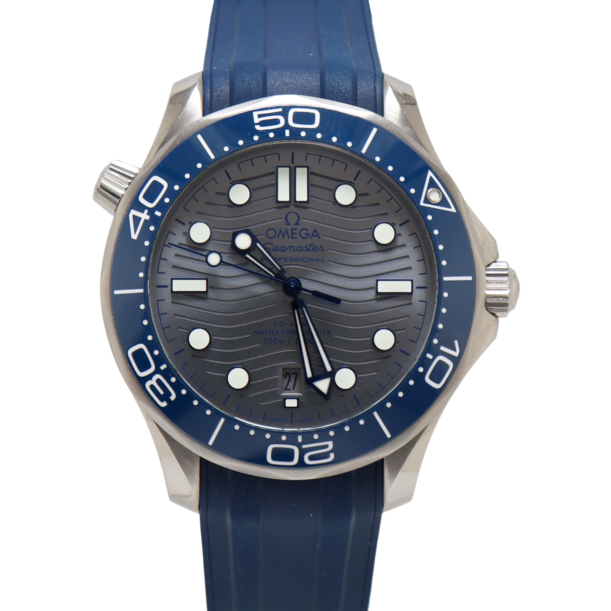 Omega Seamaster Stainless Steel 42mm Grey Wave Dial Watch Reference#: 210.32.42.20.06.001 - Happy Jewelers Fine Jewelry Lifetime Warranty