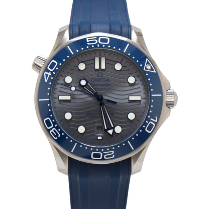 Omega Seamaster Stainless Steel 42mm Grey Wave Dial Watch Reference#: 210.32.42.20.06.001 - Happy Jewelers Fine Jewelry Lifetime Warranty