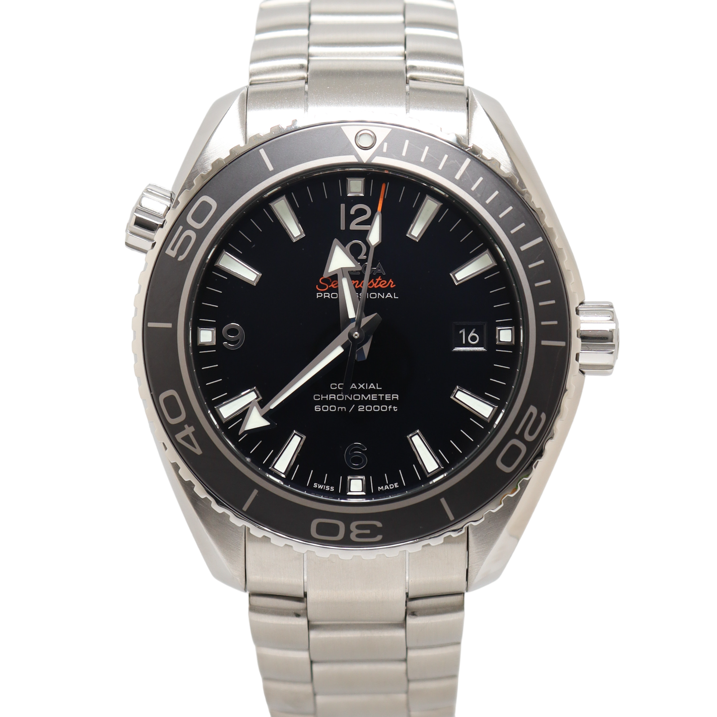 Omega Seamaster Planet Ocean Stainless Steel 45.5mm Black Stick & Arabic Dial Watch Reference#: 522.30.46.21.01.001 - Happy Jewelers Fine Jewelry Lifetime Warranty