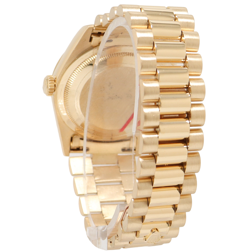 Rolex Daydate Yellow Gold 36mm Champagne Diamond Dial Watch Reference#: 18238 - Happy Jewelers Fine Jewelry Lifetime Warranty