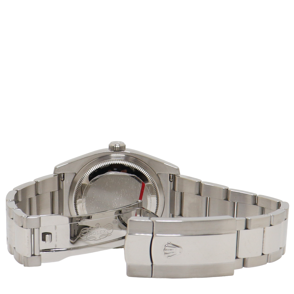 Rolex Datejust Stainless Steel 36mm Blue Stick Dial Watch Reference#: 116200 - Happy Jewelers Fine Jewelry Lifetime Warranty