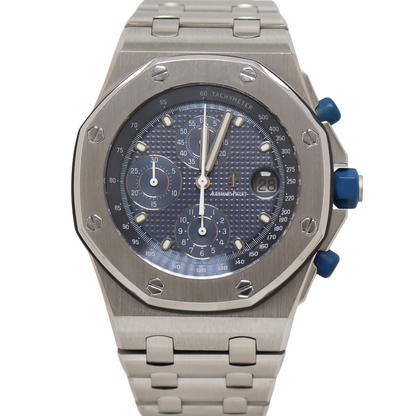 Audemars Piguet Royal Oak 42mm Blue Chronograph Dial Watch Reference# 25721ST.OO.1000ST.01 - Happy Jewelers Fine Jewelry Lifetime Warranty