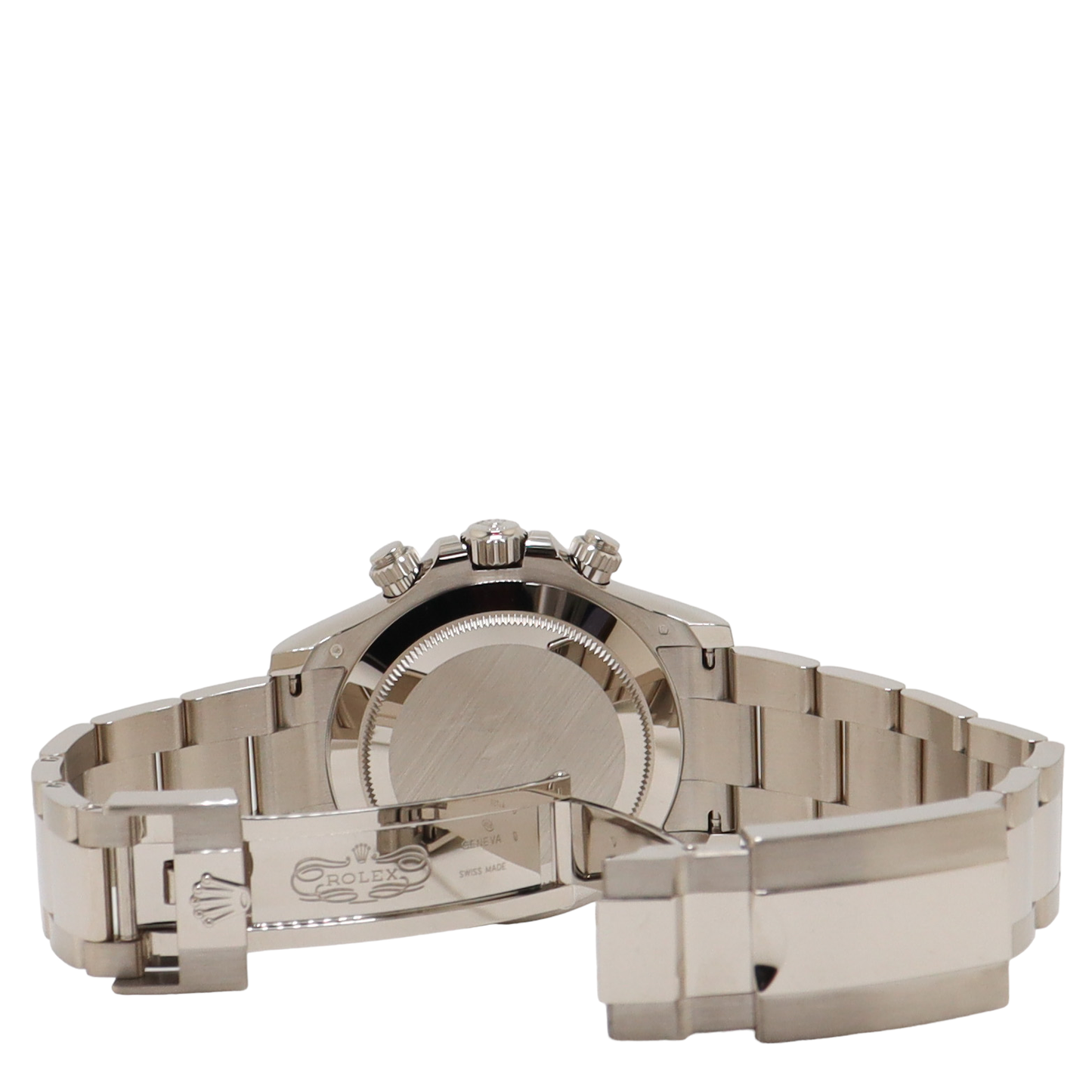 Rolex Daytona White Gold 40mm Black Diamond Chronograph Dial Watch Reference# 116509 - Happy Jewelers Fine Jewelry Lifetime Warranty
