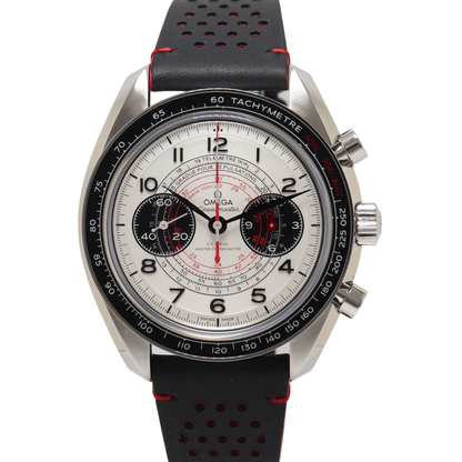 Omega Speedmaster Stainless Steel 43mm White Roman Dial Watch Reference#: 329.32.43.51.02.001 - Happy Jewelers Fine Jewelry Lifetime Warranty