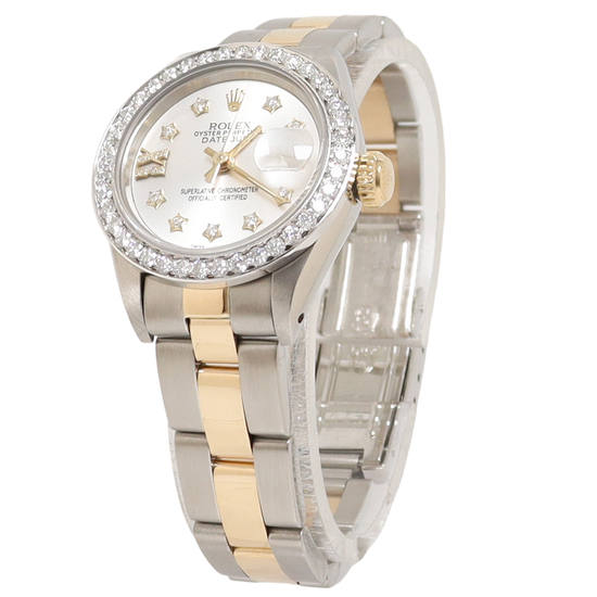 Load image into Gallery viewer, Rolex Datejust Yellow Gold &amp;amp; Steel 26m Silver Diamond Dial Watch Reference#: 69173 - Happy Jewelers Fine Jewelry Lifetime Warranty
