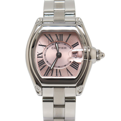 Cartier Roadster Stainless Steel 32mm Salmon Roman Dial Watch Reference#: 2675 - Happy Jewelers Fine Jewelry Lifetime Warranty