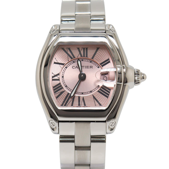 Load image into Gallery viewer, Cartier Roadster Stainless Steel 32mm Salmon Roman Dial Watch Reference#: 2675 - Happy Jewelers Fine Jewelry Lifetime Warranty
