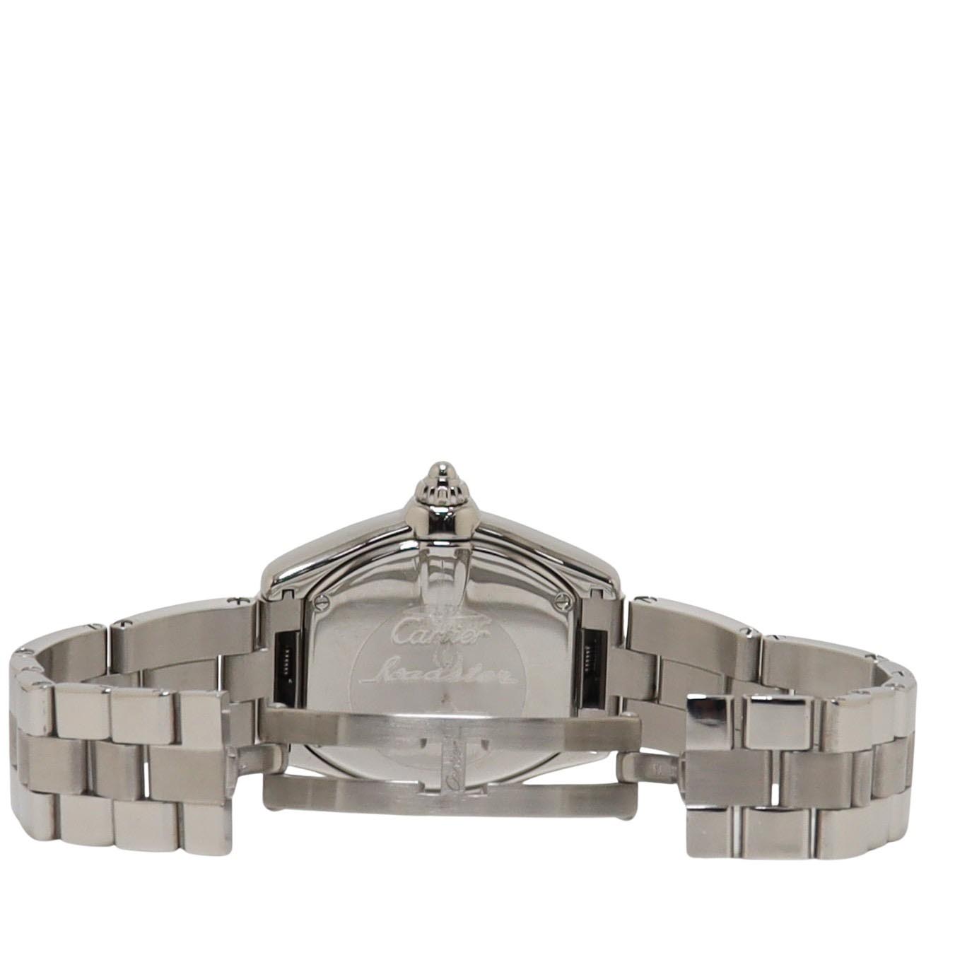 Cartier Roadster Stainless Steel 32mm Salmon Roman Dial Watch Reference#: 2675 - Happy Jewelers Fine Jewelry Lifetime Warranty