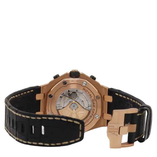 Audemars Piguet Royal Oak Offshore Rose Gold 44mm Gray Chronograph Dial Watch Reference#: 26470OR.OOA125CR.01 - Happy Jewelers Fine Jewelry Lifetime Warranty