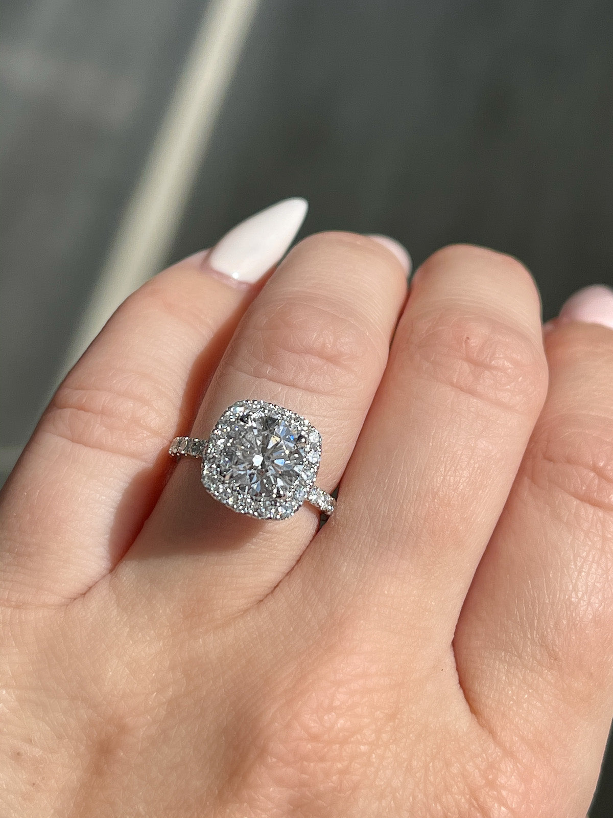1.60 Round Brilliant Cut Natural Diamond Engagement Ring – Happy