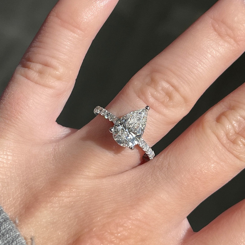 Si1 diamond clarity engagement ring Clearance
