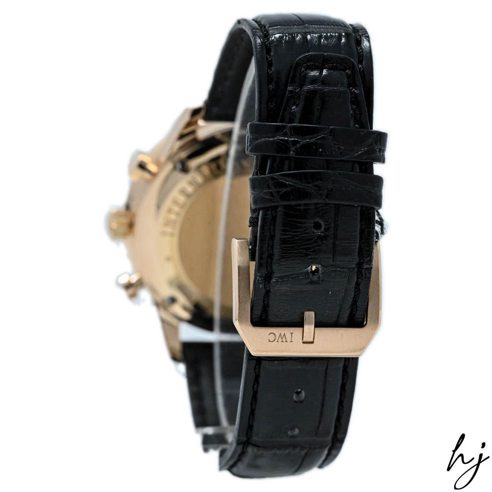 IWC Men's Portugieser Chronograph 18K 5N Gold Case 40mm Slate Arabic Dial Watch Reference #: IW371482 - Happy Jewelers Fine Jewelry Lifetime Warranty