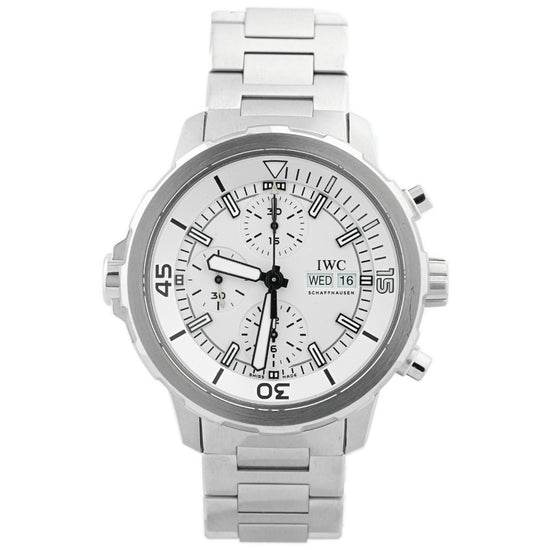 Load image into Gallery viewer, IWC Men&amp;#39;s Aquatimer Chronograph Stainless Steel 44mm White Stick Dial Watch Reference #: IW376802 - Happy Jewelers Fine Jewelry Lifetime Warranty
