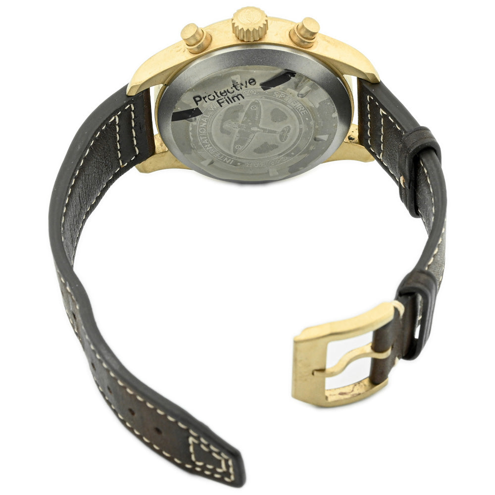 IWC Men's PILOT’S WATCH CHRONOGRAPH SPITFIRE Bronze Case 41mm Green Arabic Dial Watch Reference #: IW387902 - Happy Jewelers Fine Jewelry Lifetime Warranty
