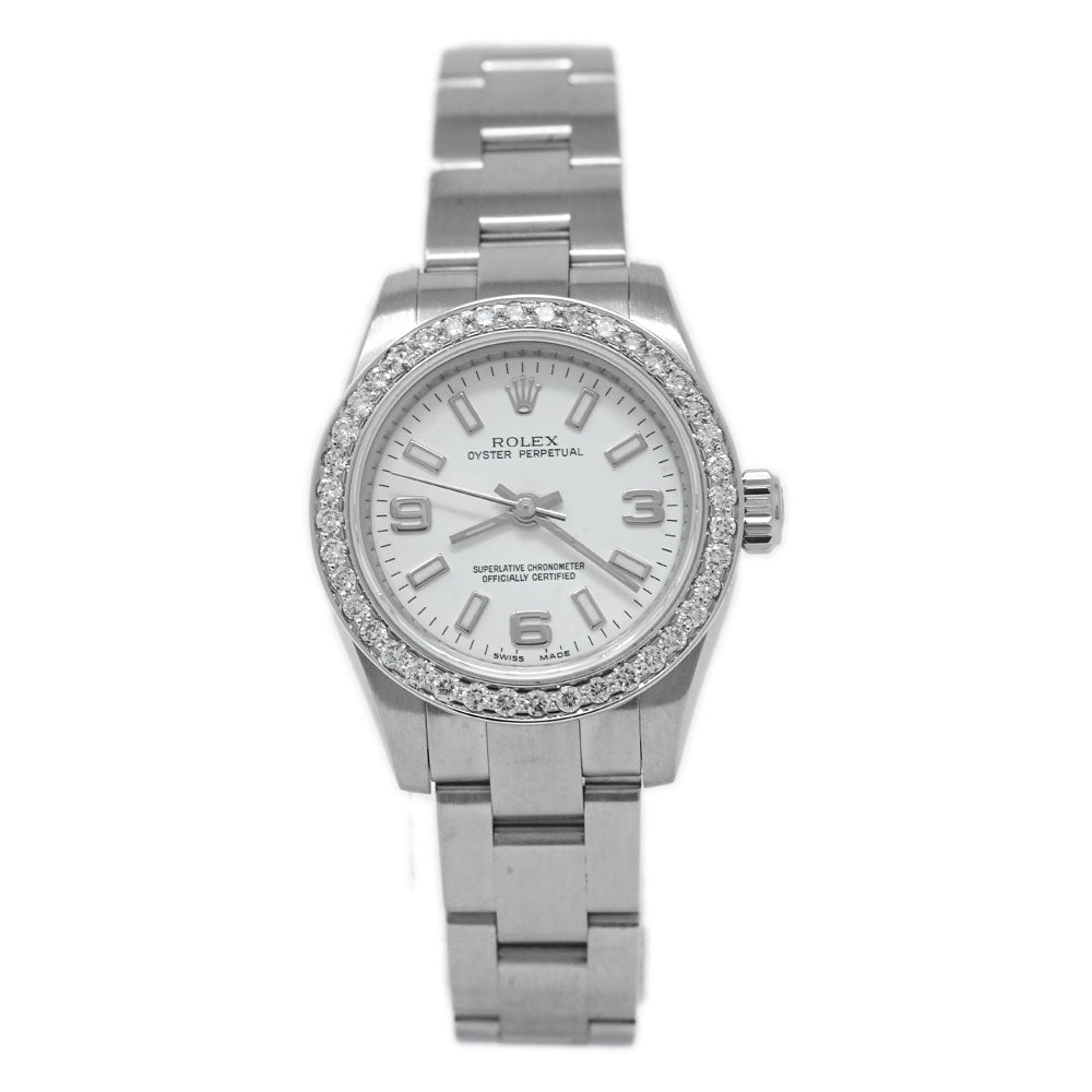 Rolex Ladies Datejust 26mm White Stick Dial Watch Reference# 176200 - Happy Jewelers Fine Jewelry Lifetime Warranty