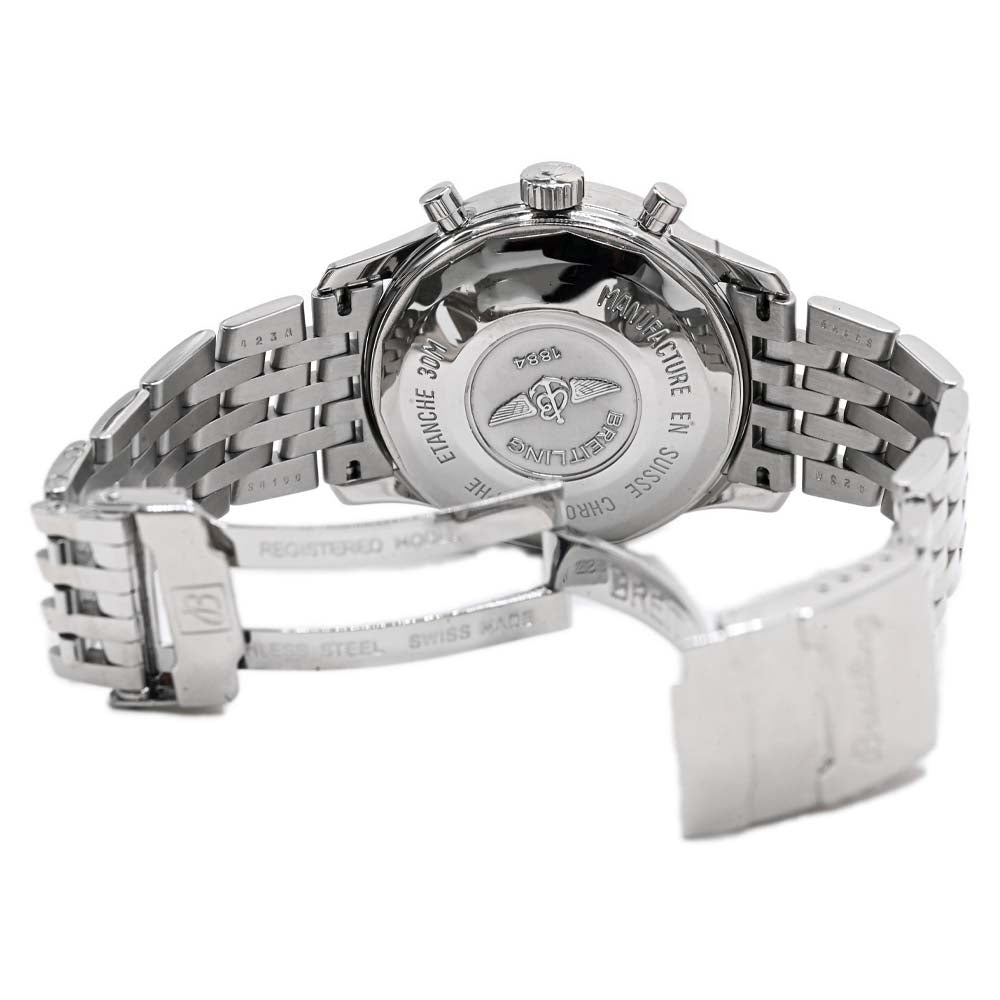 Breitling Mens Grand Premier Stainless Steel 40mm Black Roman Chronograph Watch Ref #: A13024.1 - Happy Jewelers Fine Jewelry Lifetime Warranty
