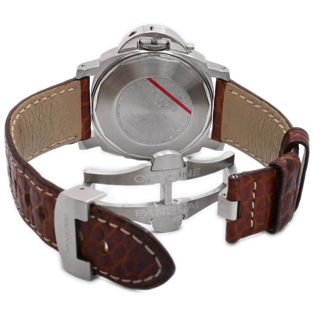 Panerai Men's Luminor Marina Stainless Steel 40mm Black Dial Watch Reference #: PAM00048 - Happy Jewelers Fine Jewelry Lifetime Warranty