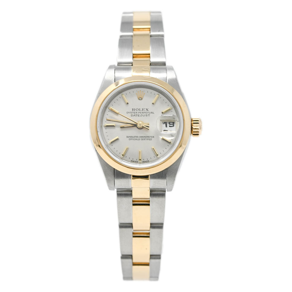 Rolex Ladies Datejust Yellow Gold & Stainless Steel White Stick Dial Watch Reference# 79163 - Happy Jewelers Fine Jewelry Lifetime Warranty