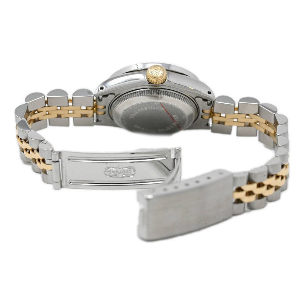 Rolex Ladies Datejust Yellow Gold & Stainless Steel Rhodium Diamond Dial Watch Reference# 69173 - Happy Jewelers Fine Jewelry Lifetime Warranty
