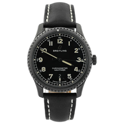 Breitling Men's Navitimer 8 Automatic 41 DLC-Coated Stainless Steel 41mm Black Arabic Dial Watch Reference #: M17314101B1X1 - Happy Jewelers Fine Jewelry Lifetime Warranty