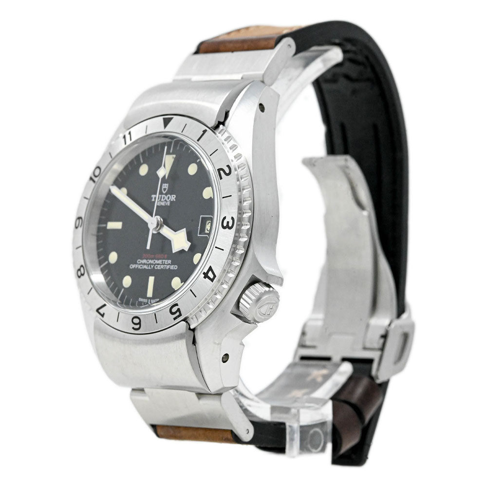 Tudor Men's Black Bay P01 Stainless Steel 42 Black Dot Dial Watch Reference #: M70150 - Happy Jewelers Fine Jewelry Lifetime Warranty