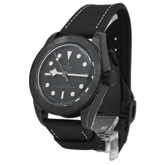 Tudor Men's Black Bay Ceramic 41mm Black Dot Dial Watch Reference #: M79210CNU - Happy Jewelers Fine Jewelry Lifetime Warranty