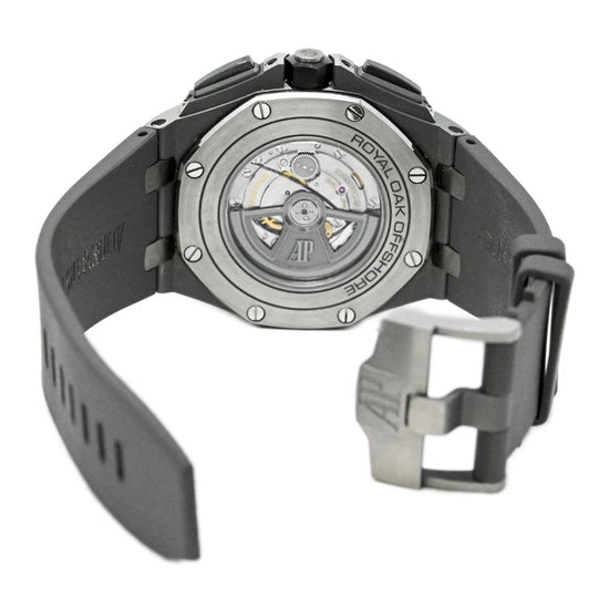 Audemars Piguet Men's Royal Oak Offshore Titanium 44mm Slate Grey Chronograph Dial Watch Reference #: 26400IO.OO.A004CA.01 - Happy Jewelers Fine Jewelry Lifetime Warranty