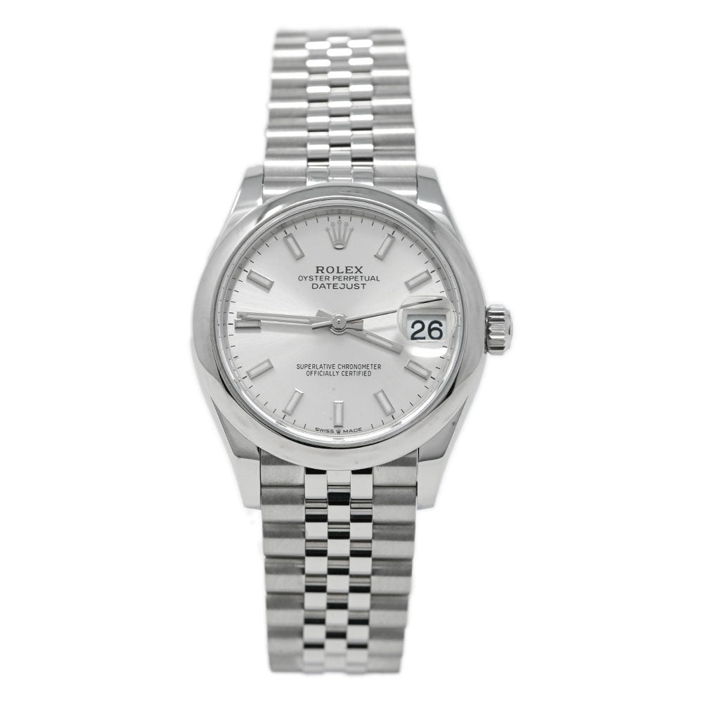 Rolex Ladies Datejust Stainless Steel 31mm Silver Stick Dial Watch Reference# 278240 - Happy Jewelers Fine Jewelry Lifetime Warranty