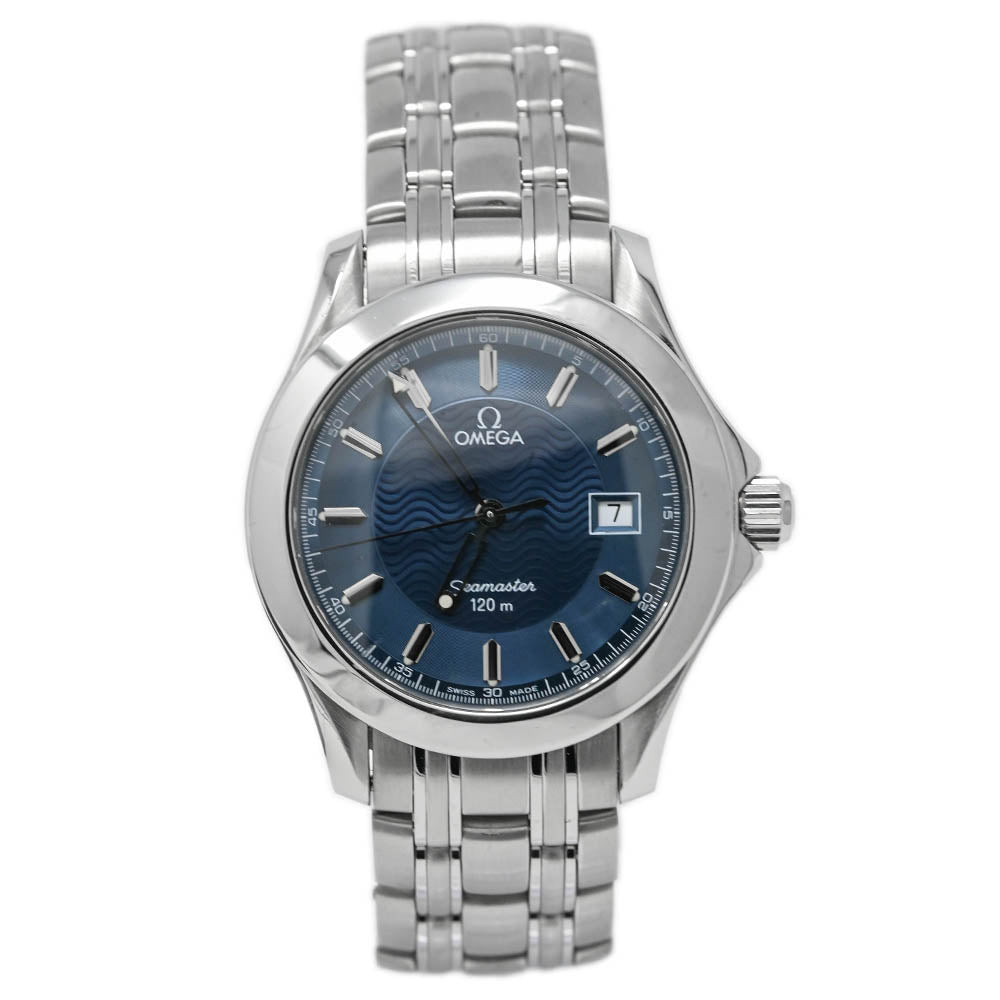 Load image into Gallery viewer, Omega Men&amp;#39;s Seamaster 36mm Stainless Steel Blue Dial Watch Reference #: 2511.81.00 - Happy Jewelers Fine Jewelry Lifetime Warranty
