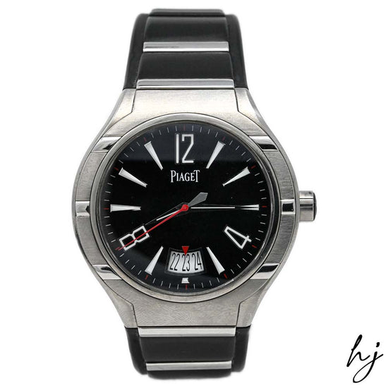 Load image into Gallery viewer, Piaget Mens Polo 45 Titanium and Stainless Steel 45mm Case Black Stick Dial Ref# P10605 - Happy Jewelers Fine Jewelry Lifetime Warranty
