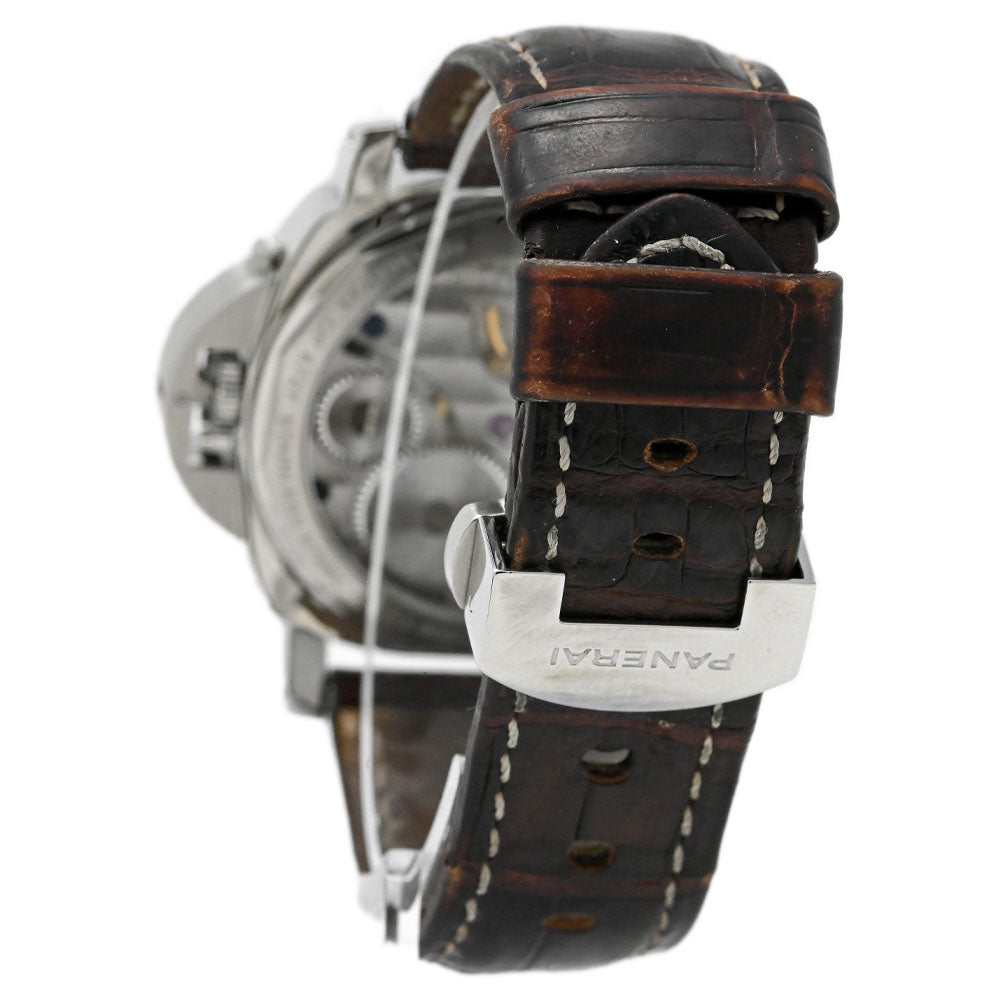 Panerai Men's Luminor Base Stainless Steel 44mm Black Dial Watch Reference #: PAM00112 - Happy Jewelers Fine Jewelry Lifetime Warranty