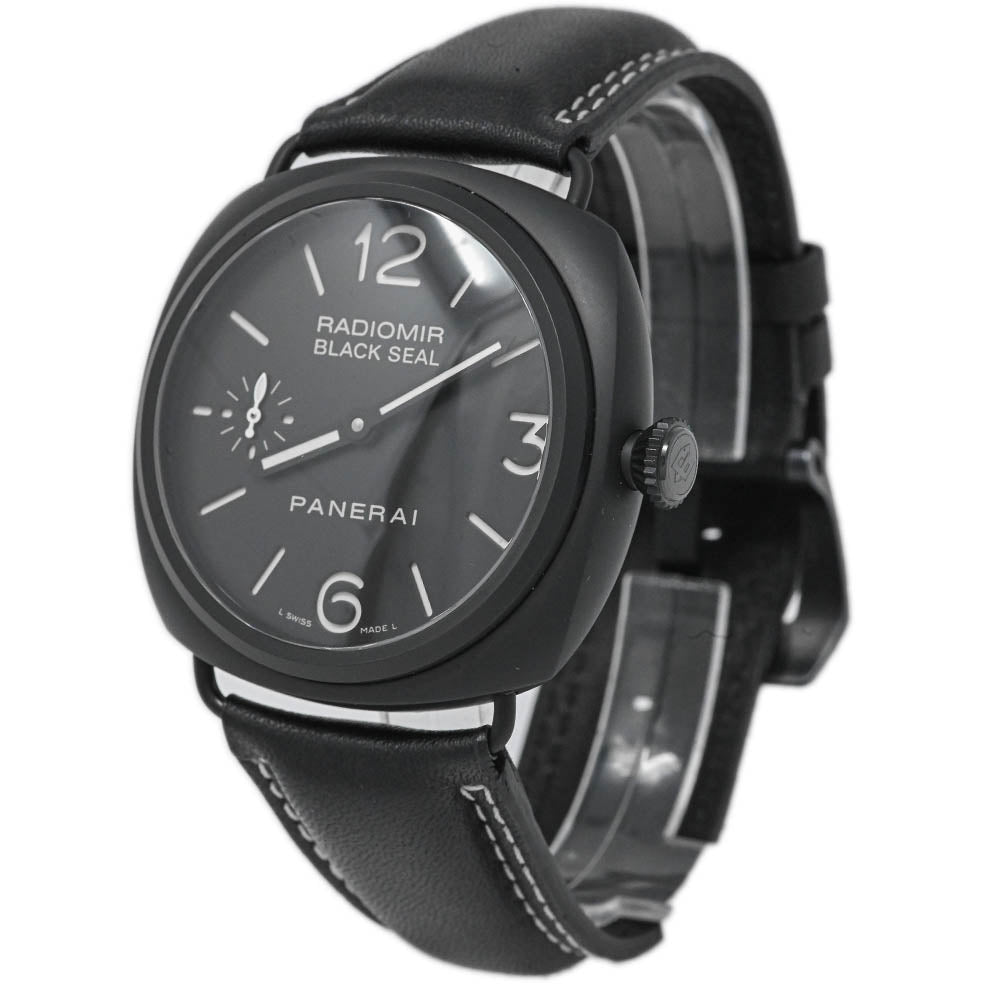 Panerai Men's Radiomir Black Seal Ceramic 44mm Black Stick & Arabic Numeral Dial Watch Reference #: PAM00292 - Happy Jewelers Fine Jewelry Lifetime Warranty