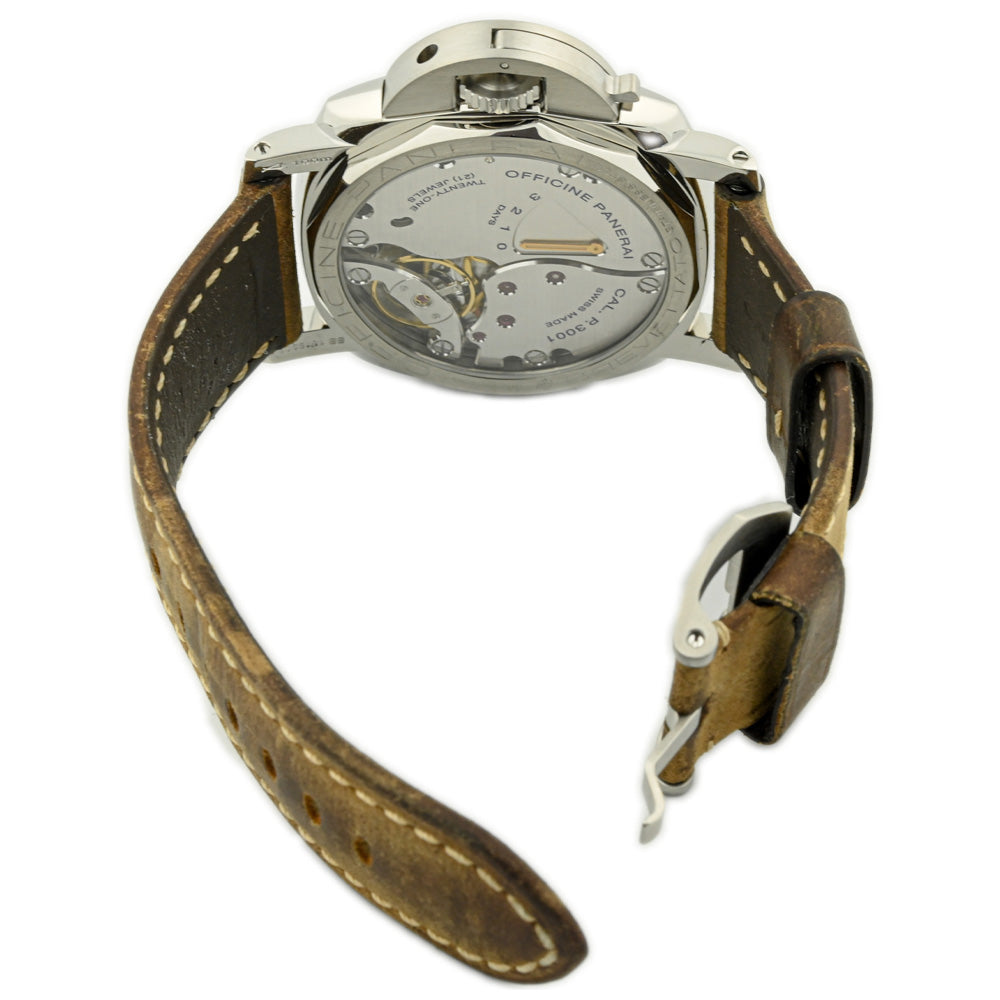 Panerai Men's Luminor Marina Stainless Steel 47mm Black Stick & Arabic Numeral Dial Watch Reference #: PAM00422 - Happy Jewelers Fine Jewelry Lifetime Warranty