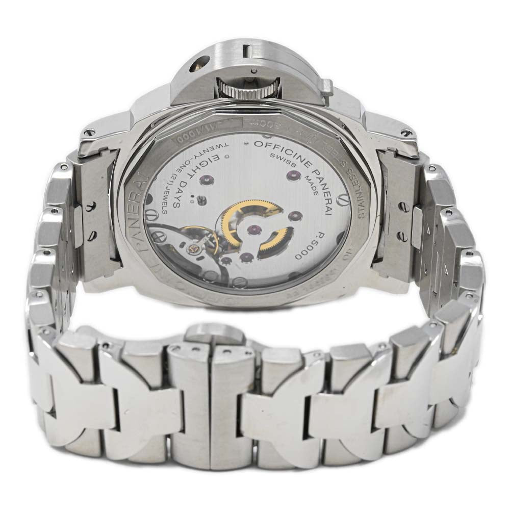 Panerai Men's Luminor Marina 8 Days Stainless Steel 44mm White Arabic Dial Watch Reference #: PAM00563 - Happy Jewelers Fine Jewelry Lifetime Warranty