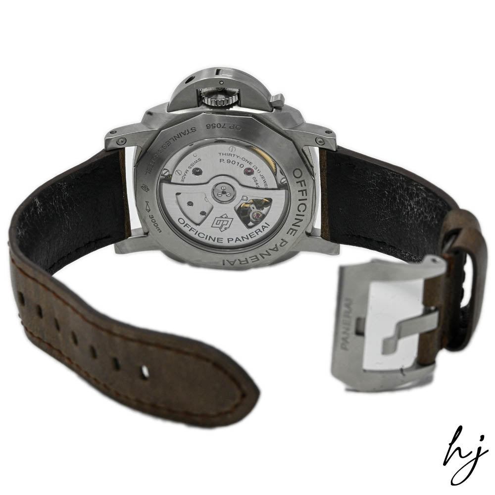 Panerai Men's Luminor Marina Stainless Steel 44mm Black Stick & Arabic Numeral Dial Watch Reference #: PAM01312 - Happy Jewelers Fine Jewelry Lifetime Warranty