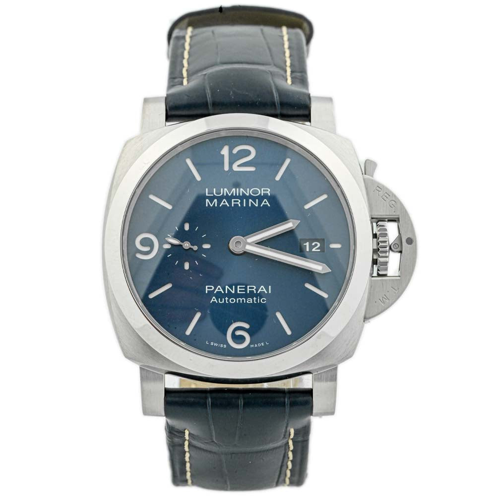 Panerai Men s Luminor Marina 42mm Blue Dial Watch Ref PAM01313