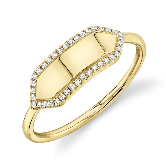 Edgy Diamond Personalized ID Ring - Happy Jewelers Fine Jewelry Lifetime Warranty